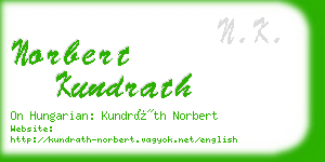 norbert kundrath business card